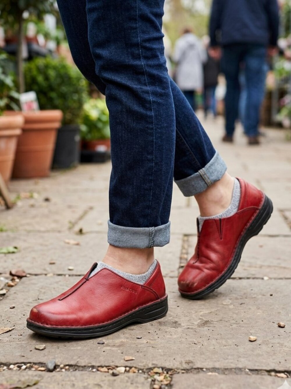 Joseph Seibel Red Leather Slip On Shoe